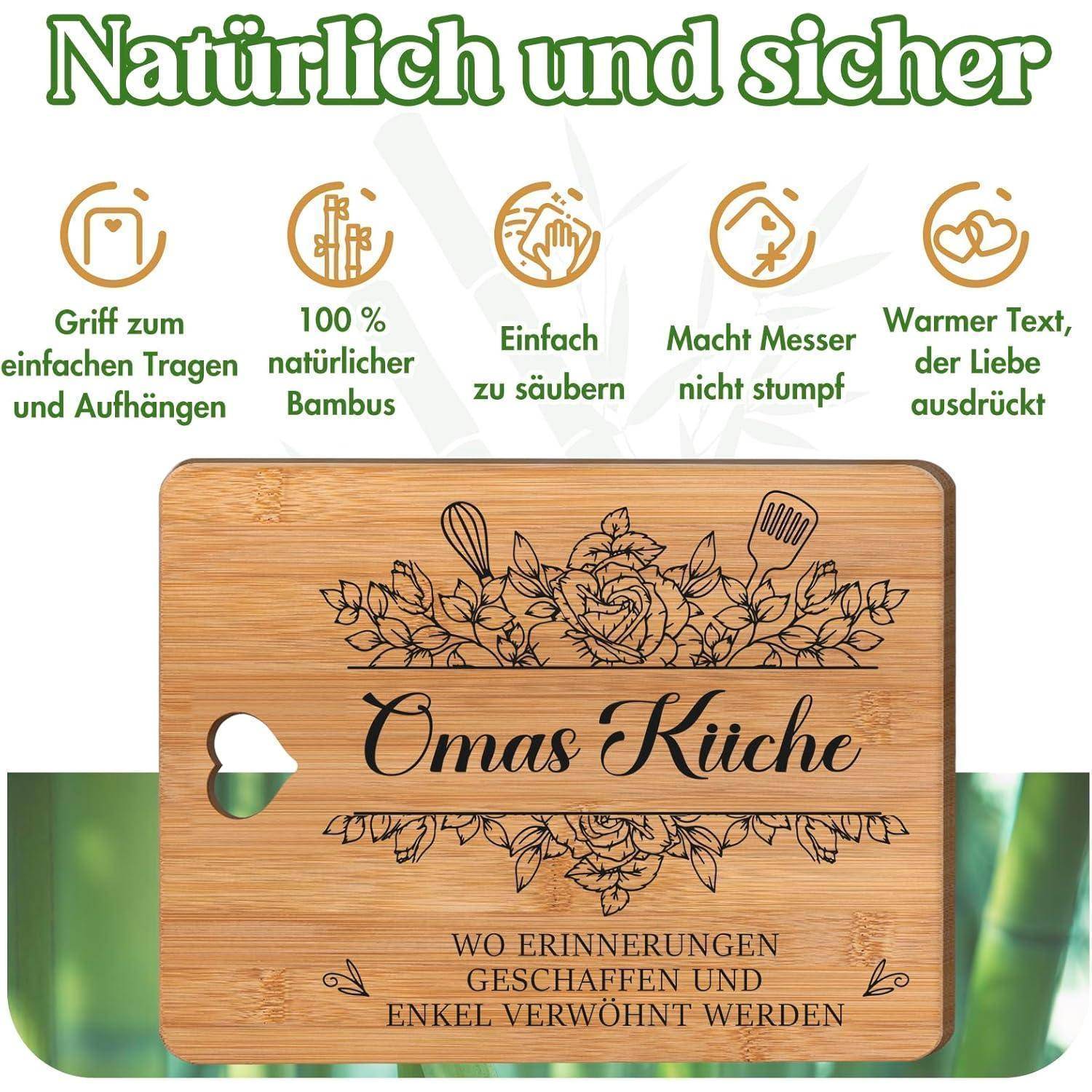Bambus-Schneidebrett mit der Aufschrift 