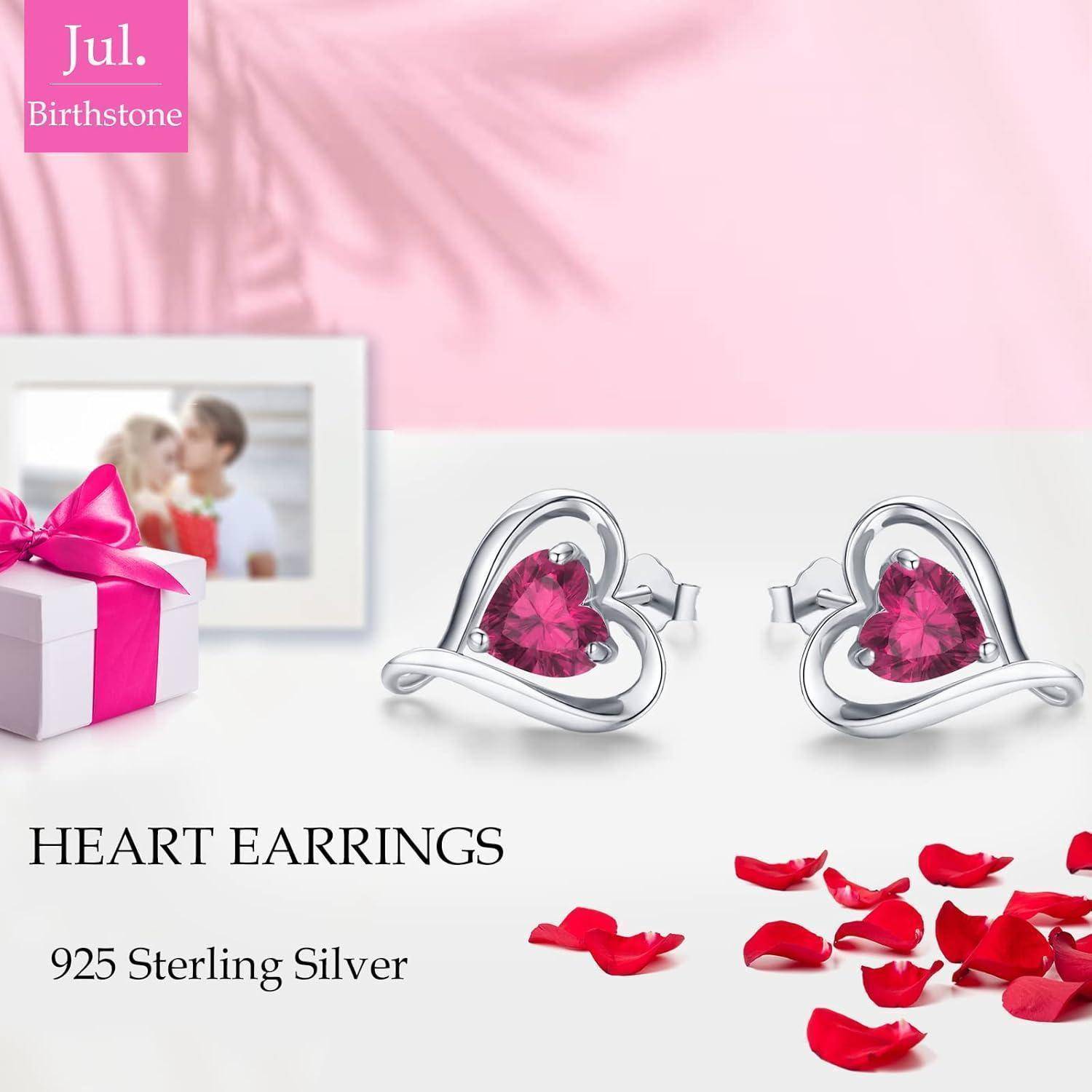 Ohrringe Ohrstecker Silber 925 Rosegold Silber-07-Juli Sterling-Silber