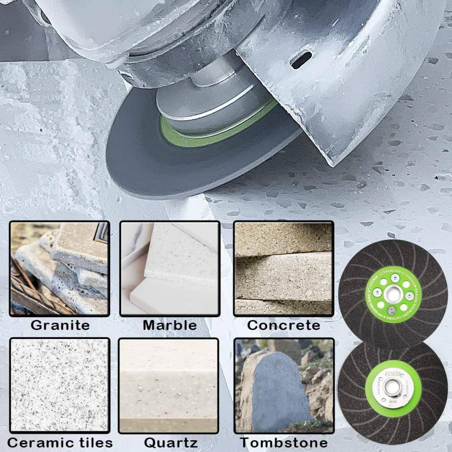 Diamant-Trennscheibe 100mm doppelseitig M14 für Granit Marmor Fliesen