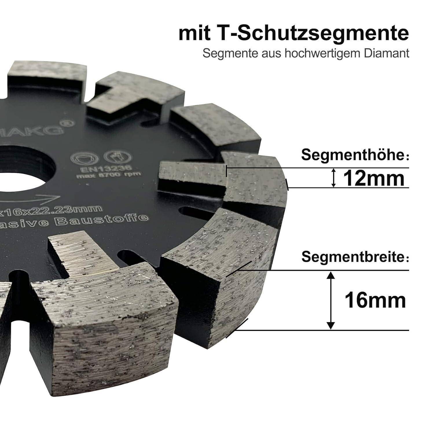 Diamantfräser Tuck Point 120mm Räumscheibe Asphalt 120x16x12x22,23mm