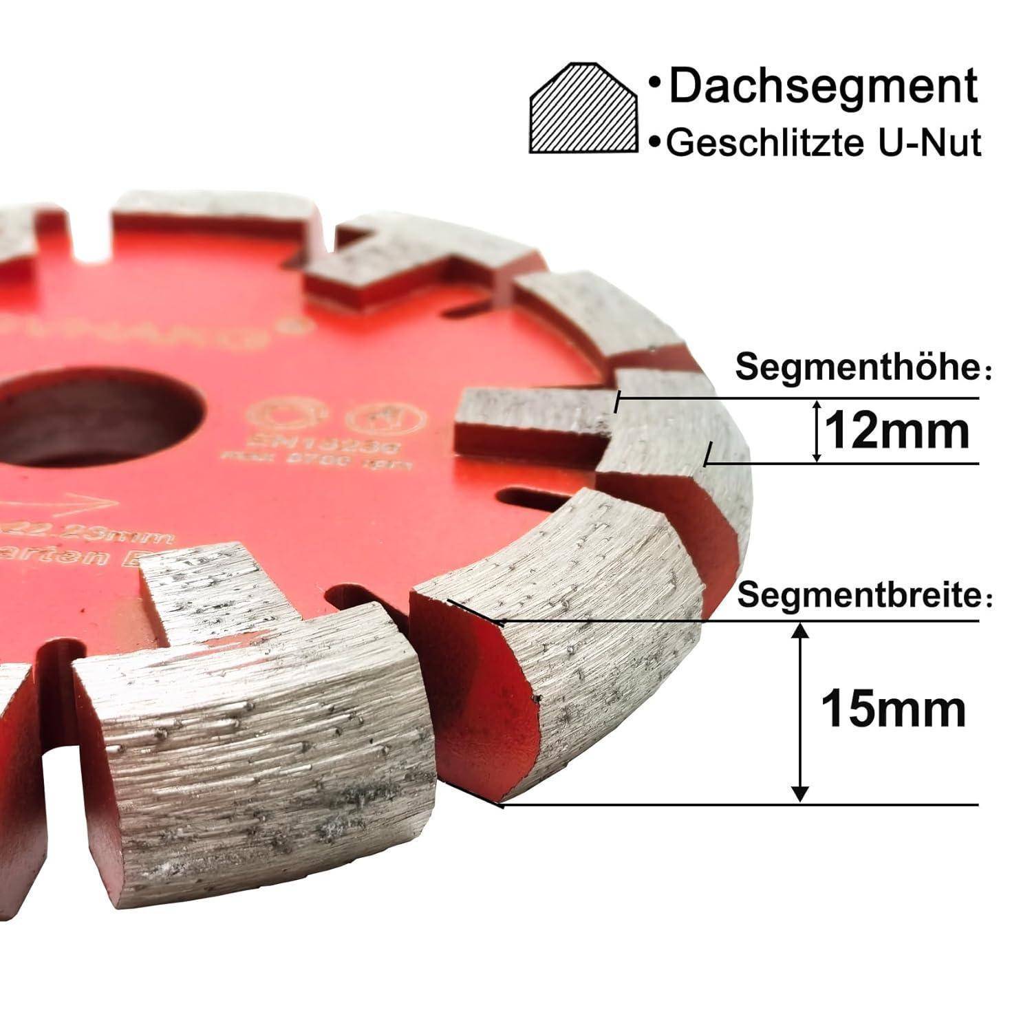 Diamantklinge 120mm Tuck Point T Form 120x15x12x22,23mm Premium