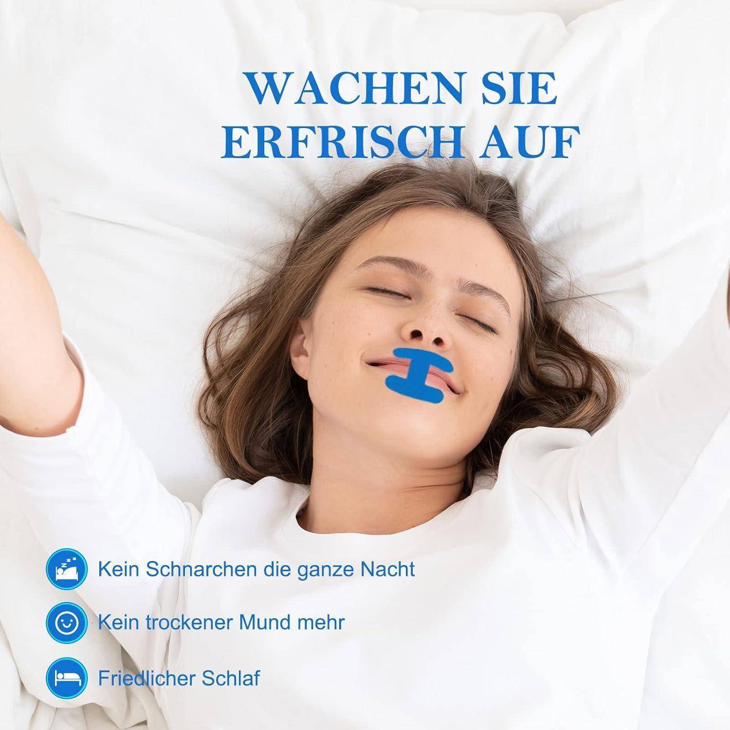 Mundtape H Form 60 Stück Schnarchhilfe Nasenatmung Männer Blue