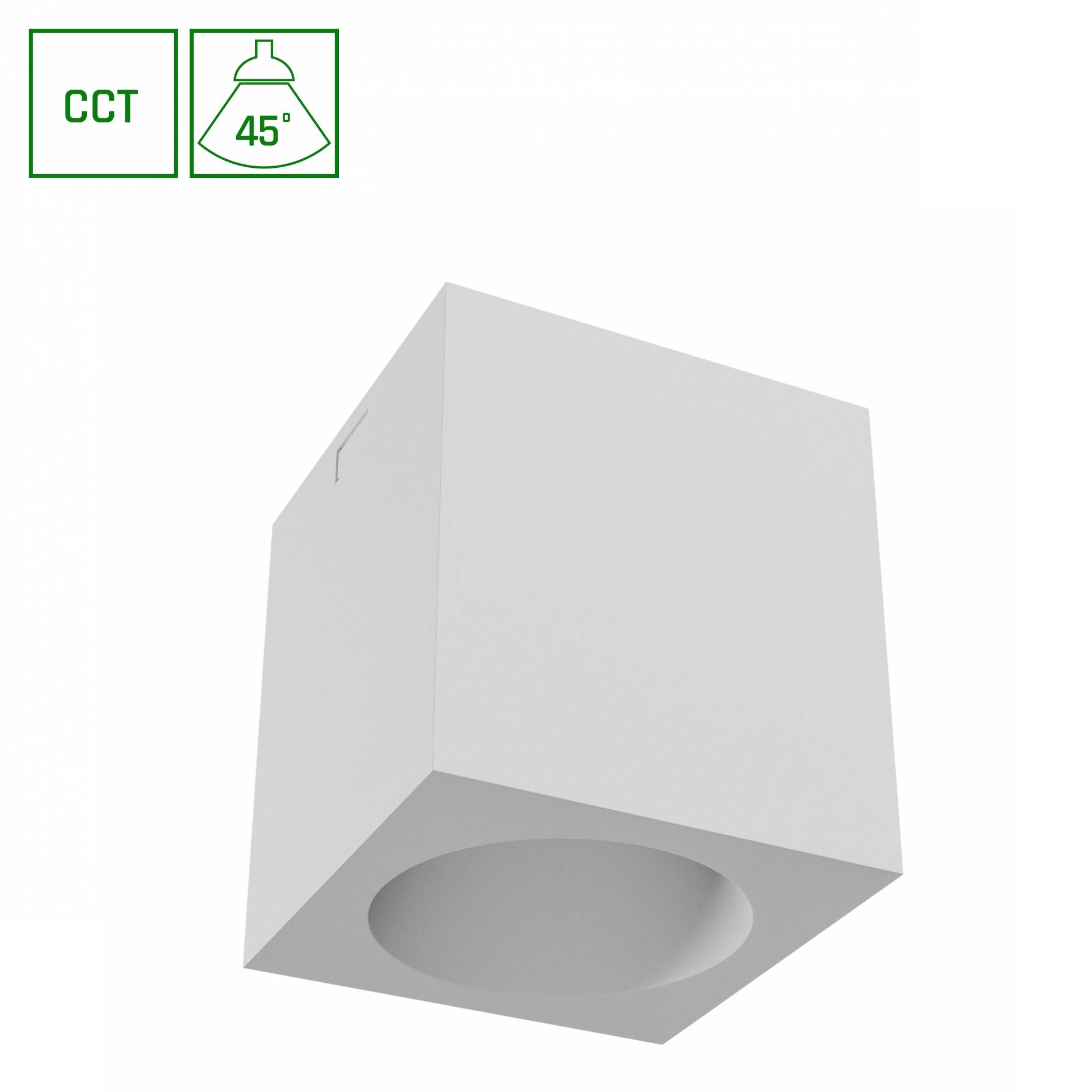 Spectrum LED Chloe Complete Surface 7W Deckenleuchte 45° 560lm weiß IP20 Aufbau UGR>19 CCT 2700 – 6000K