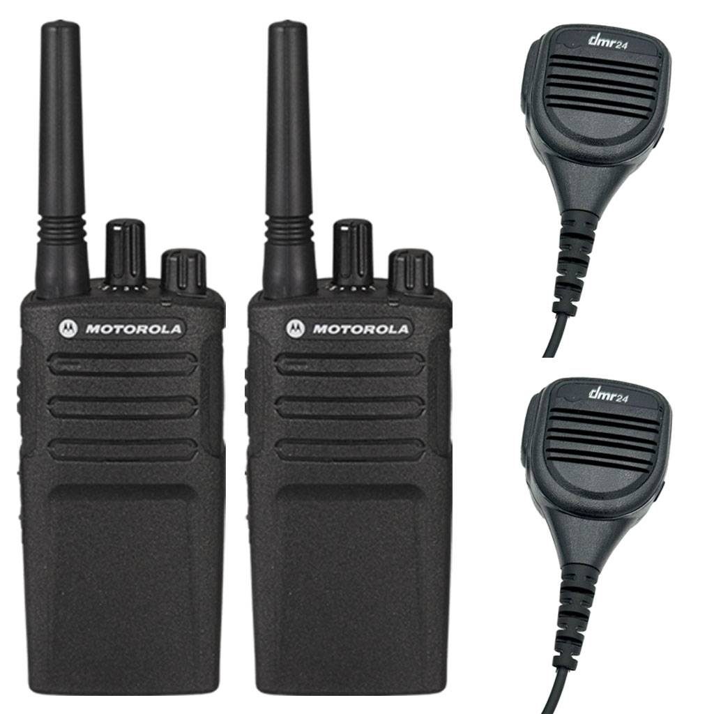 Motorola XT420 Set aus 2 Handfunkgeräten und 2 Lautsprechermikrofone RMP0166BHLAA