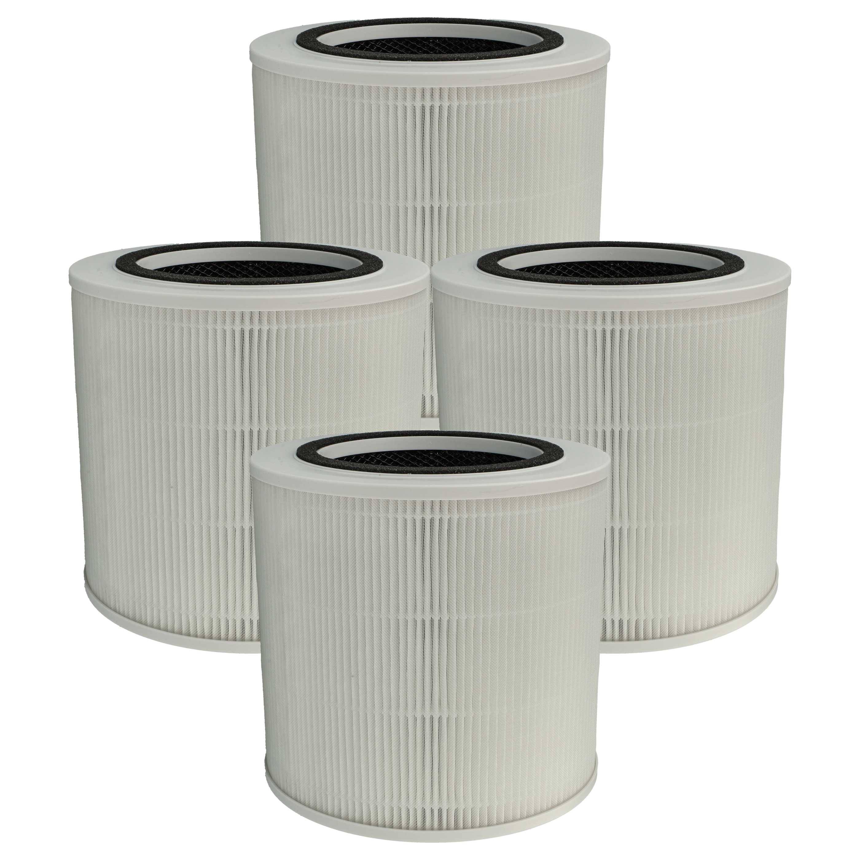 vhbw 4x Luftilter kompatibel mit Medion MD10171 Luftreiniger - Kombifilter Vorfilter + HEPA + Aktivkohle