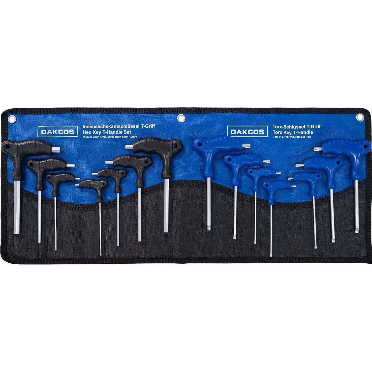 Torx Schlüssel T Griff Stirnlochbohrung T10 T50 TX 7PCS-HX + 7PCS-TX