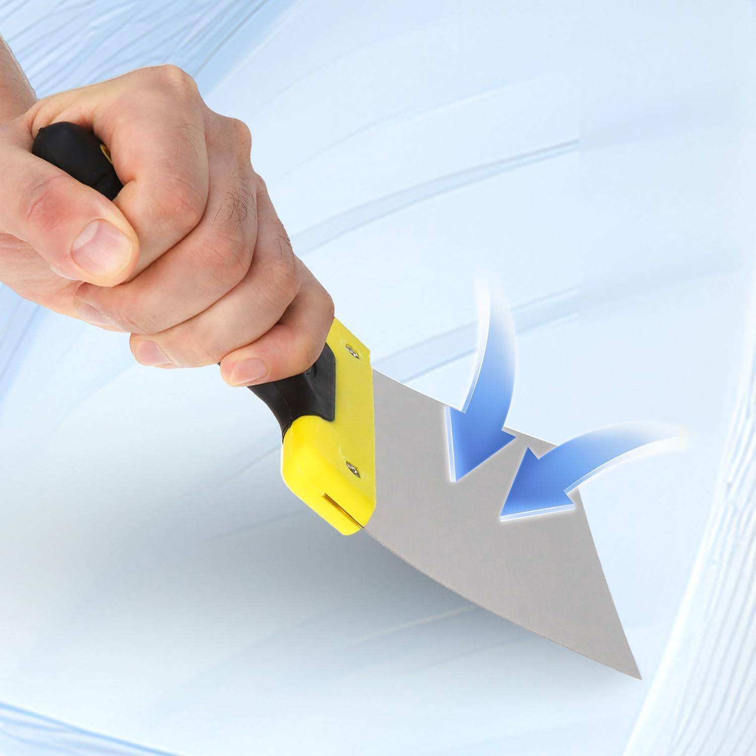 Malerspachtel 2 Stück 18 cm Tapetenschaber Spachtelmesser Silikongriff