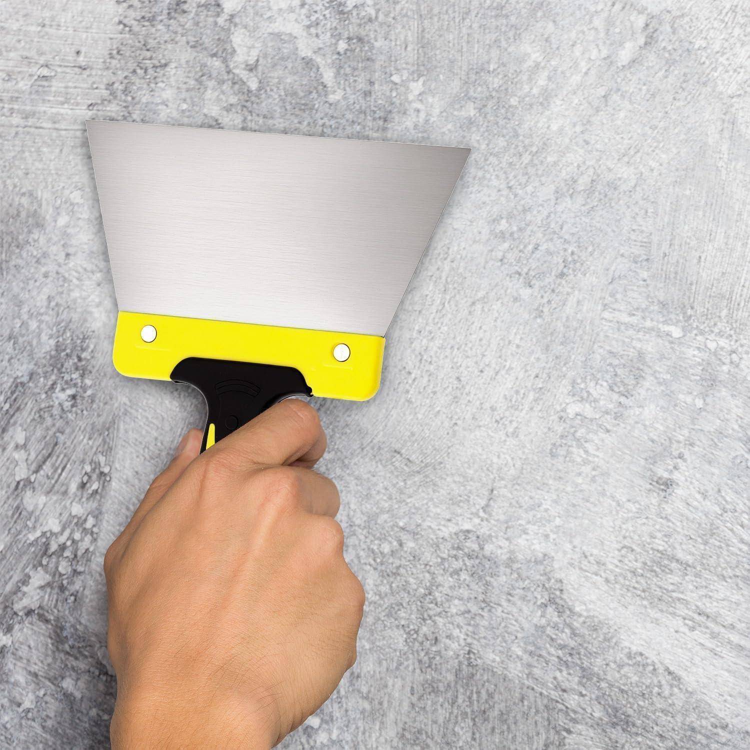 Malerspachtel 2 Stück 18 cm Tapetenschaber Spachtelmesser Silikongriff