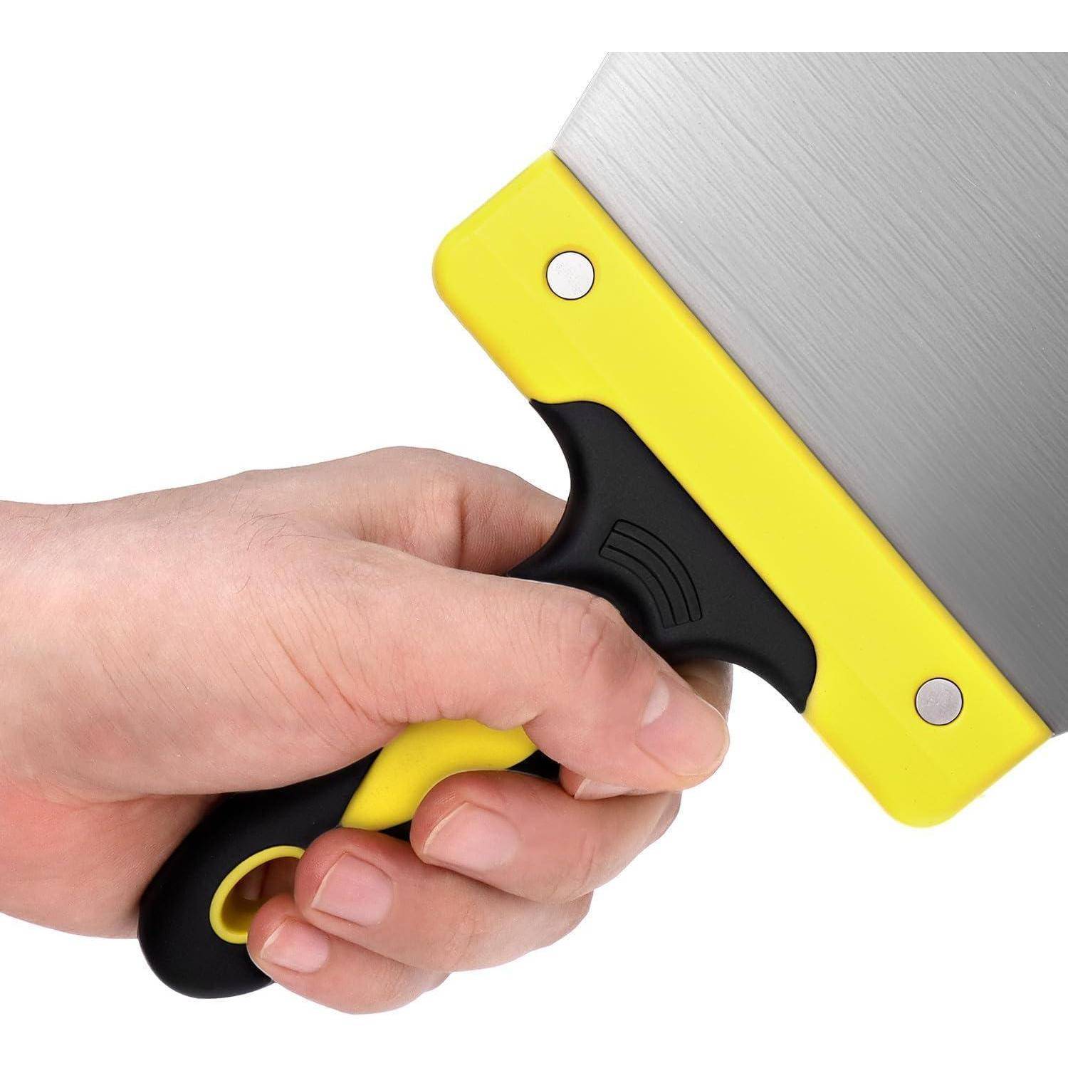 Malerspachtel 2 Stück 18 cm Tapetenschaber Spachtelmesser Silikongriff