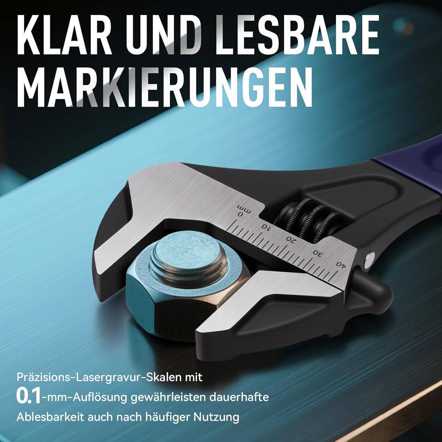 Rollgabelschlüssel Chrom Vanadium 40 mm Maulweite 300 mm