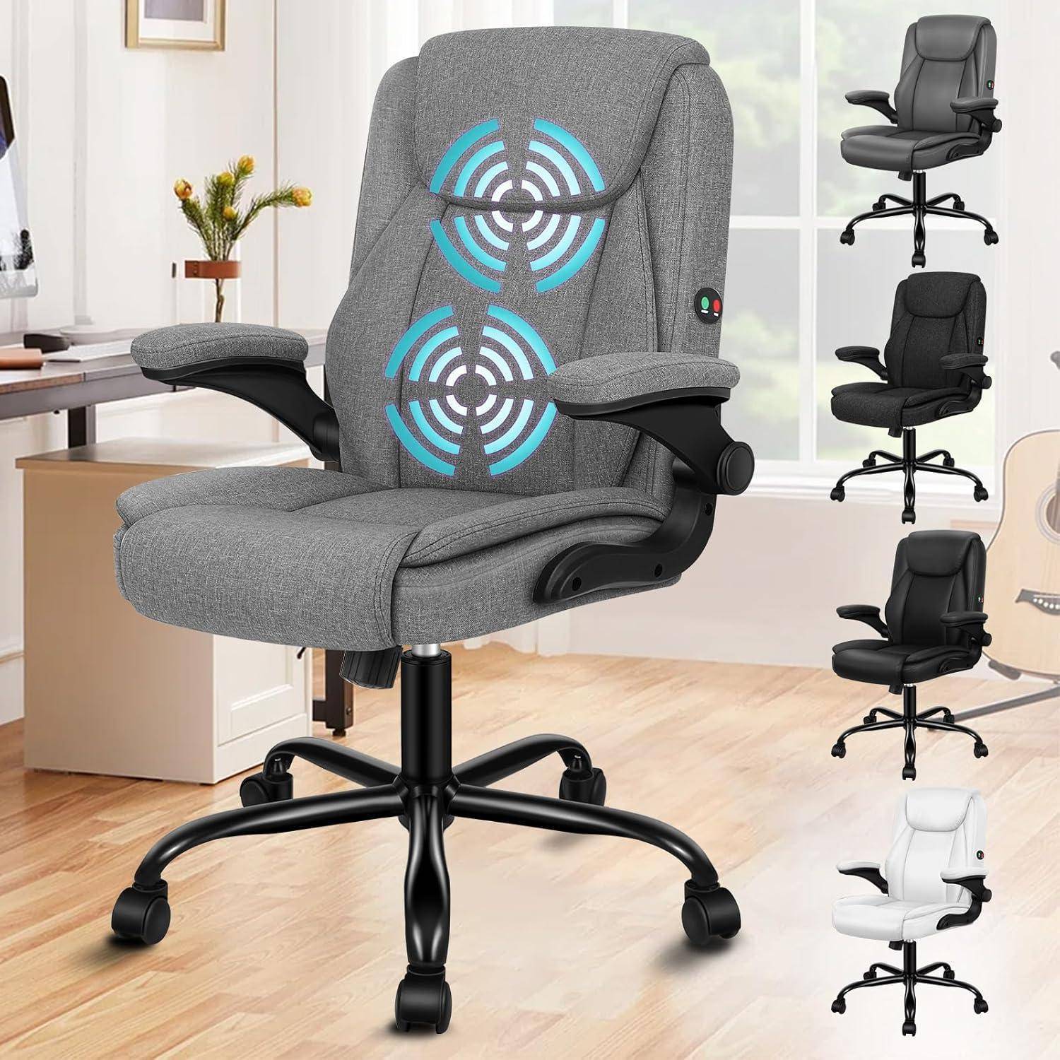 Ergonomischer Massage BüRostuhl Mid Back Klappbare Armlehne Gaming
