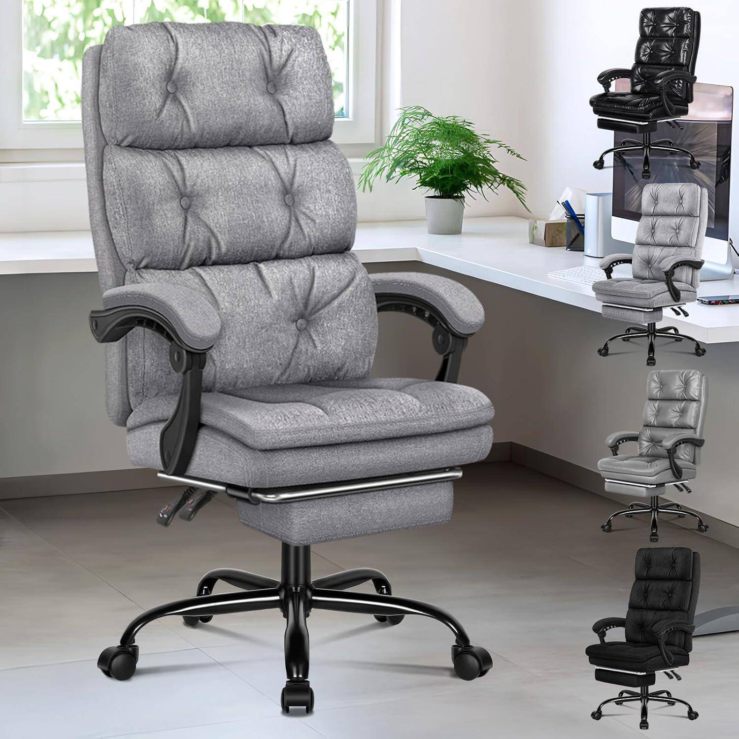 Bürostuhl Ergonomisch Computer Schreibtischstuhl Fußstütze Netzstuhl