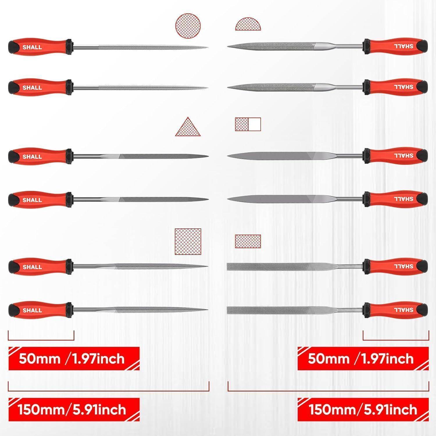 Feilenset 17-teilig für Metall Holz Kunststoff mit Box
