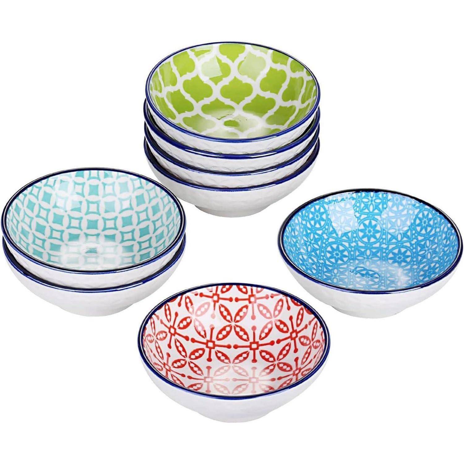 Porzellan Dipschälchen Macaron bunt 8-teilig Ø 8,2cm Snackschalen
