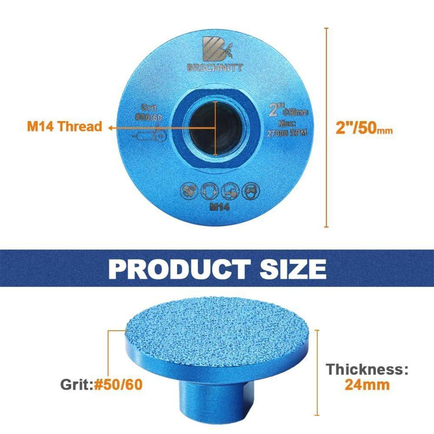 Blauer Schleifdisc mit M14-Gewinde, 2