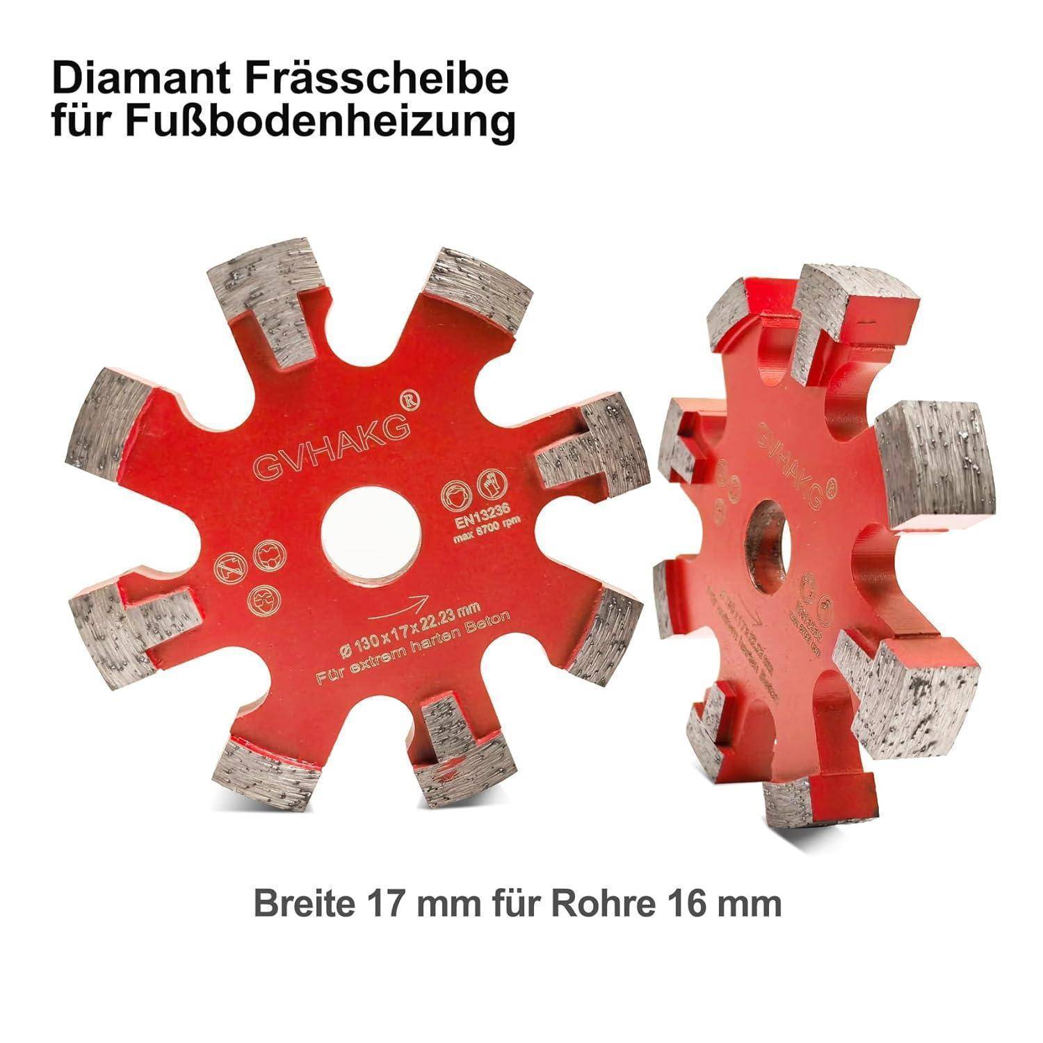 Frässcheibe Diamant 130x17x10x8T Scharf Schmale U-förmige Nut