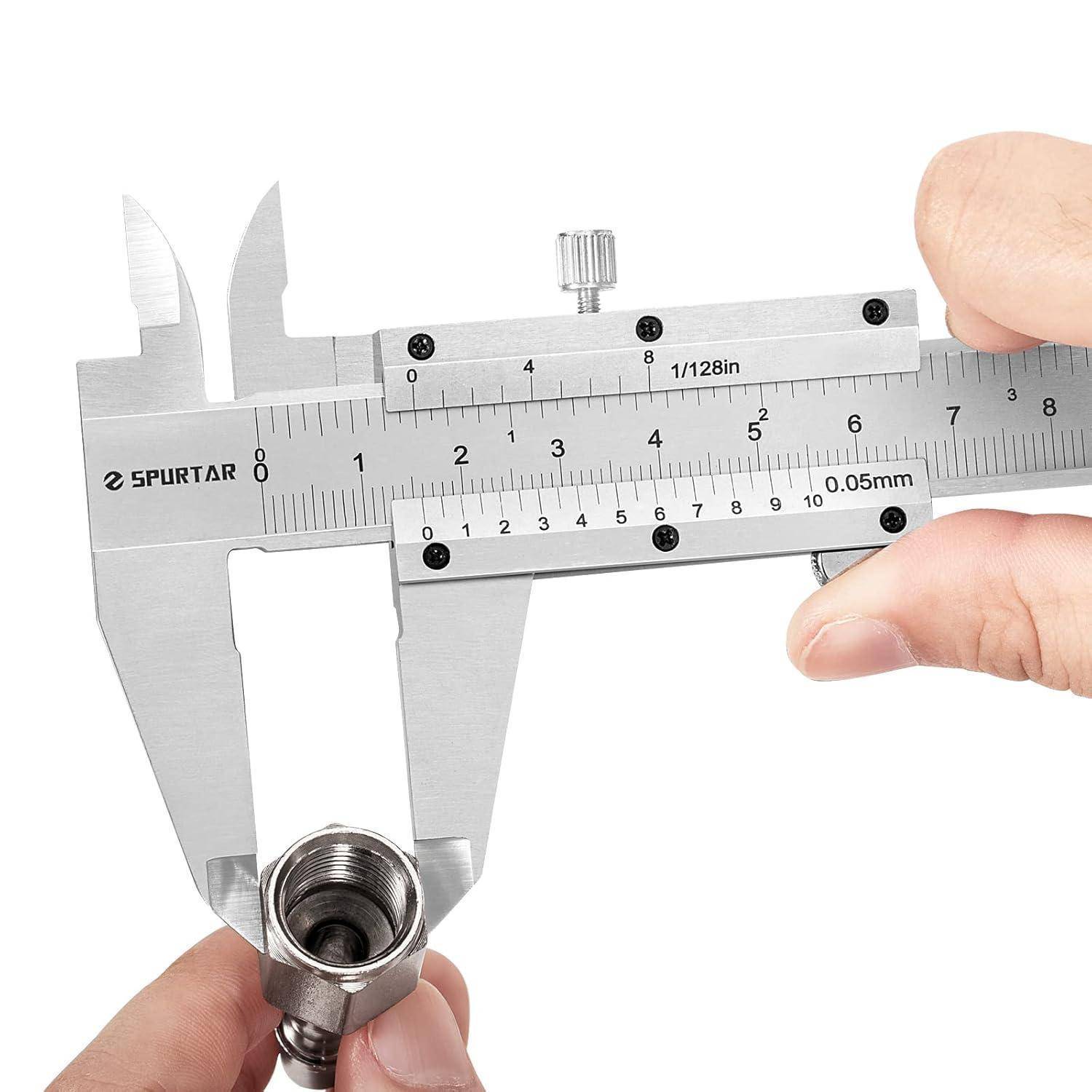 Messschieber 150 mm Nonius 0,05 mm Analog Edelstahl mit Etui
