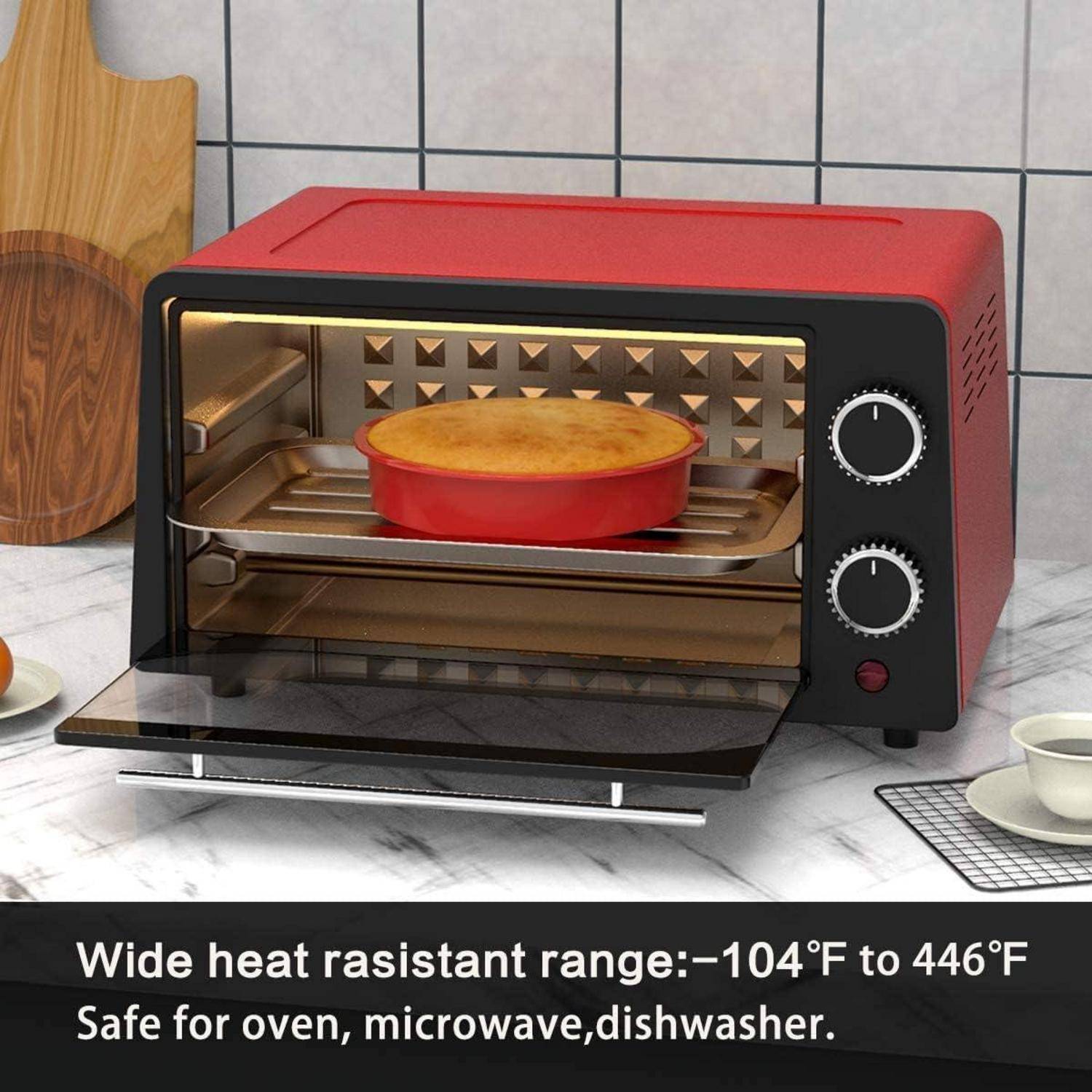 Silikon Backformen Rund 2 Stück 24 cm Antihaft für Käsekuchen und