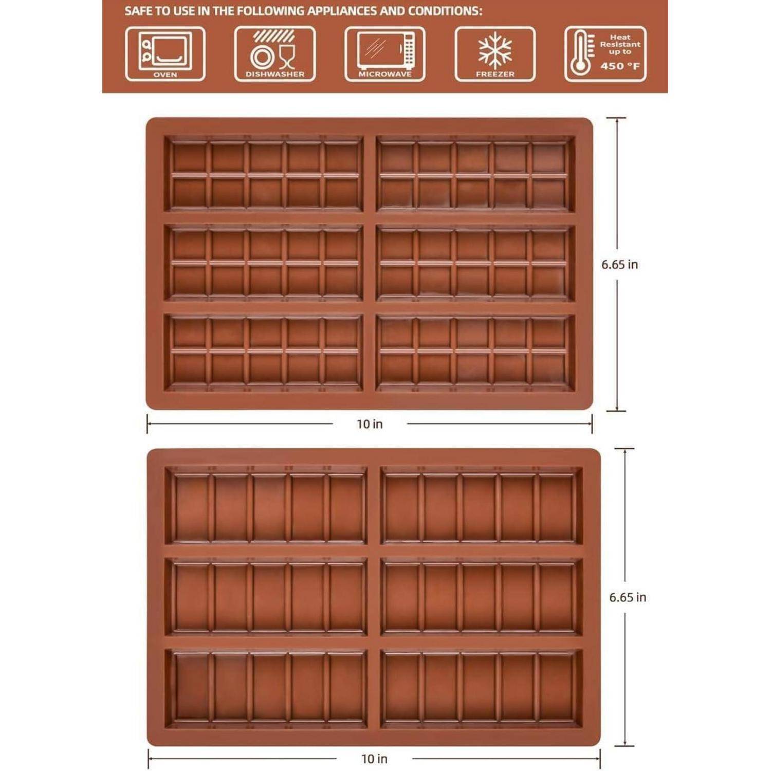 Schokoladenriegel Formen Silikon Antihaft Wachs Lebensmittel Rechteck