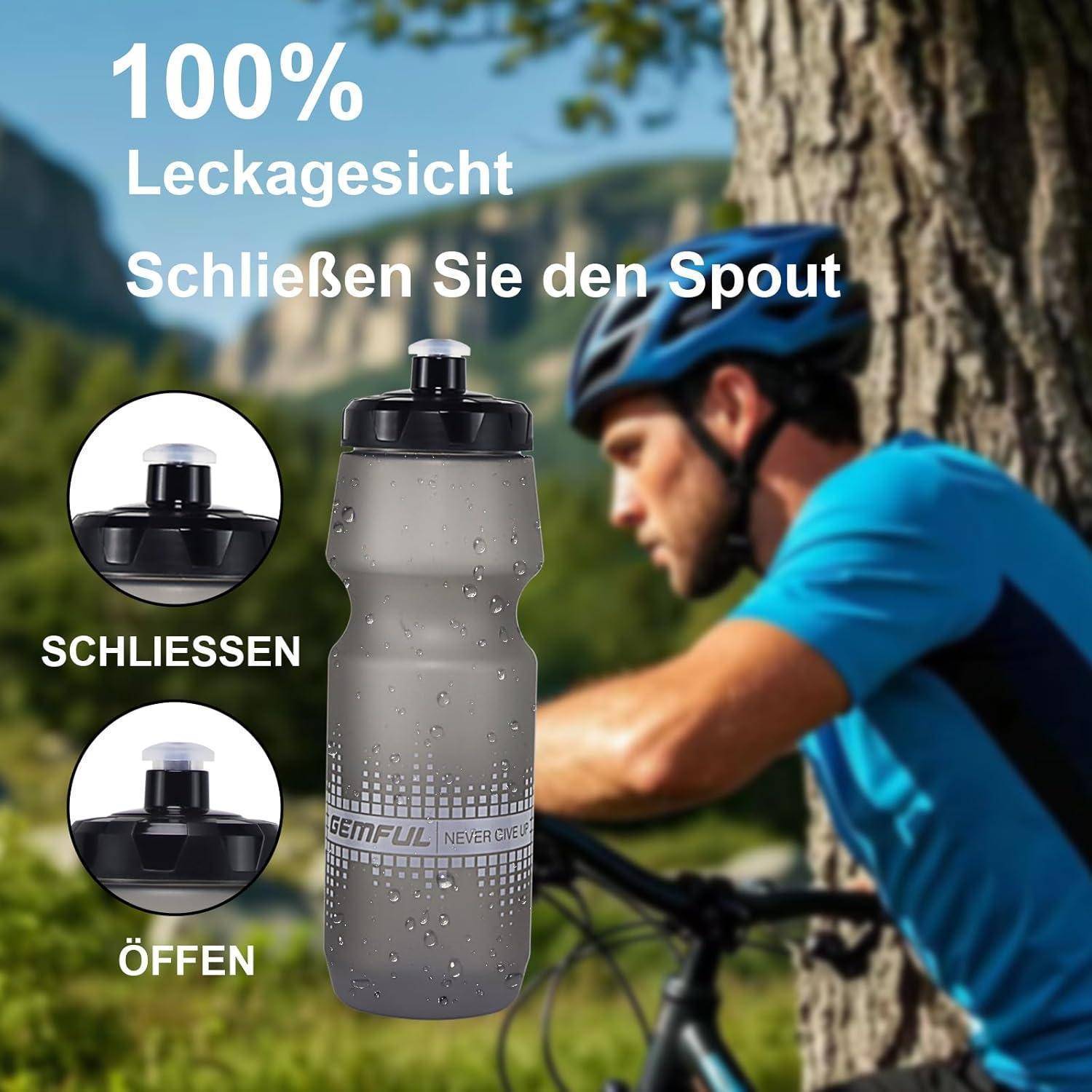 Trinkflasche Fahrrad 2er-Pack 750 ml Auslaufsicher BPA-Frei
