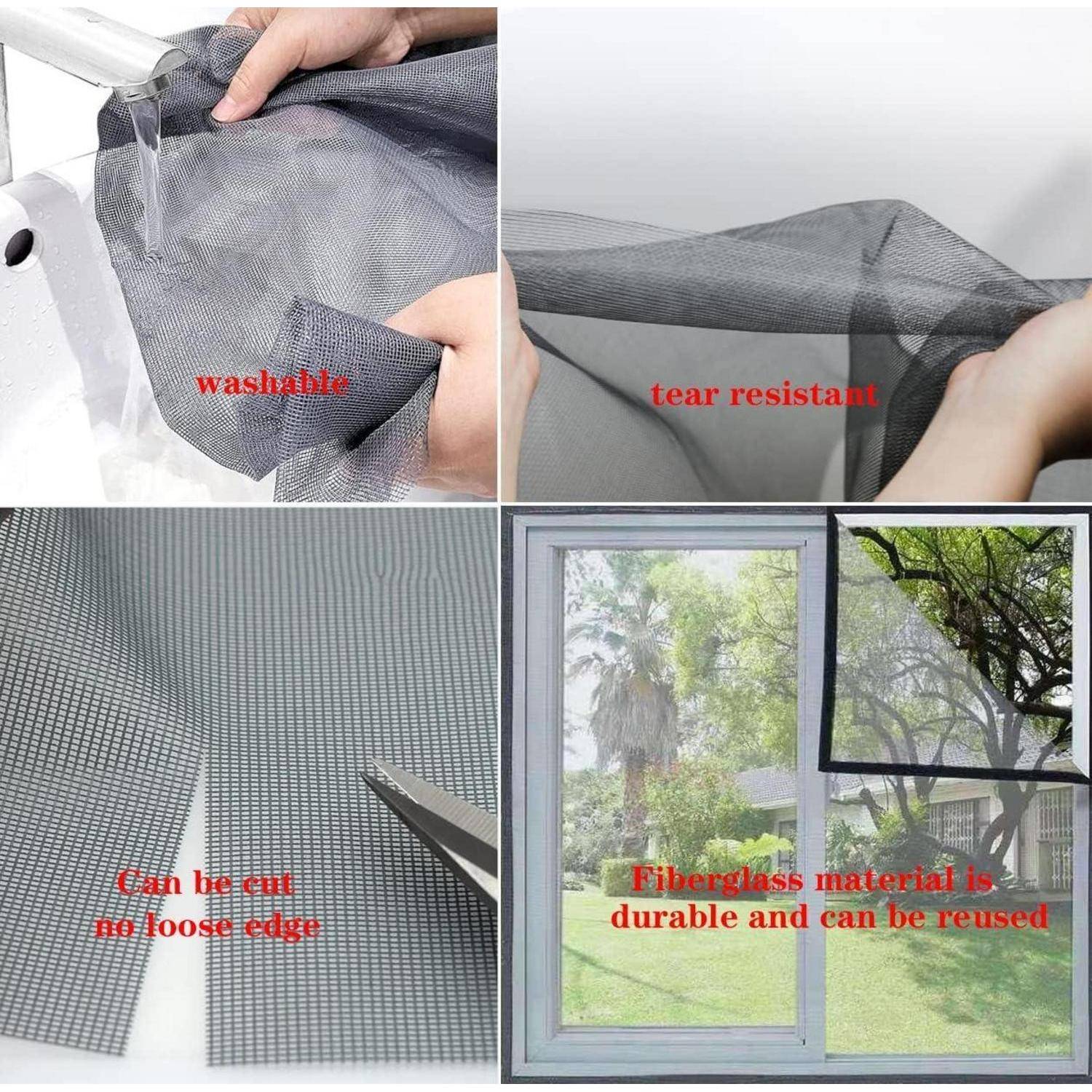 Fliegengitter Fenster 200x150 cm Insektenschutz Meterware Reißfest