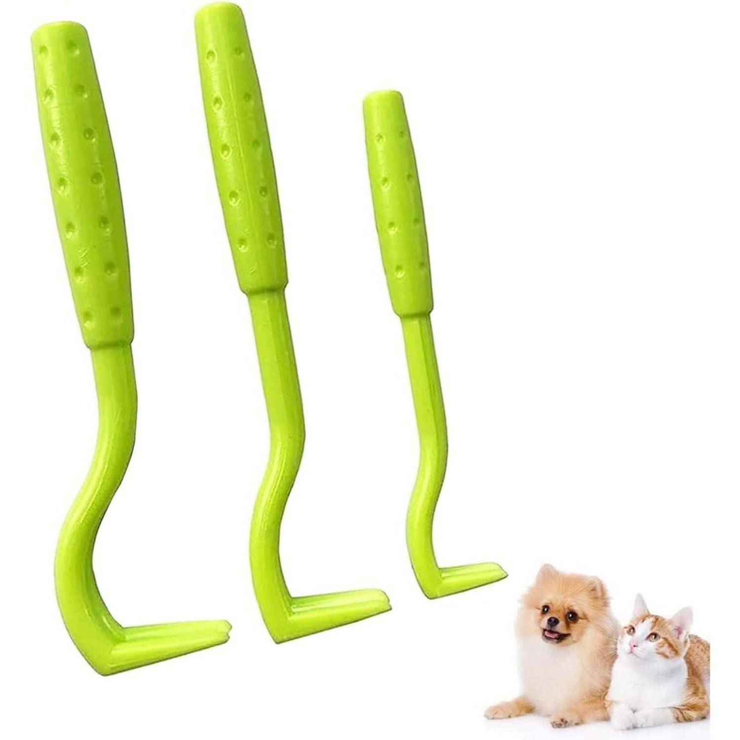 Zeckenhaken 3 Größen Set Zeckenzange Hund Katze Mensch Grün