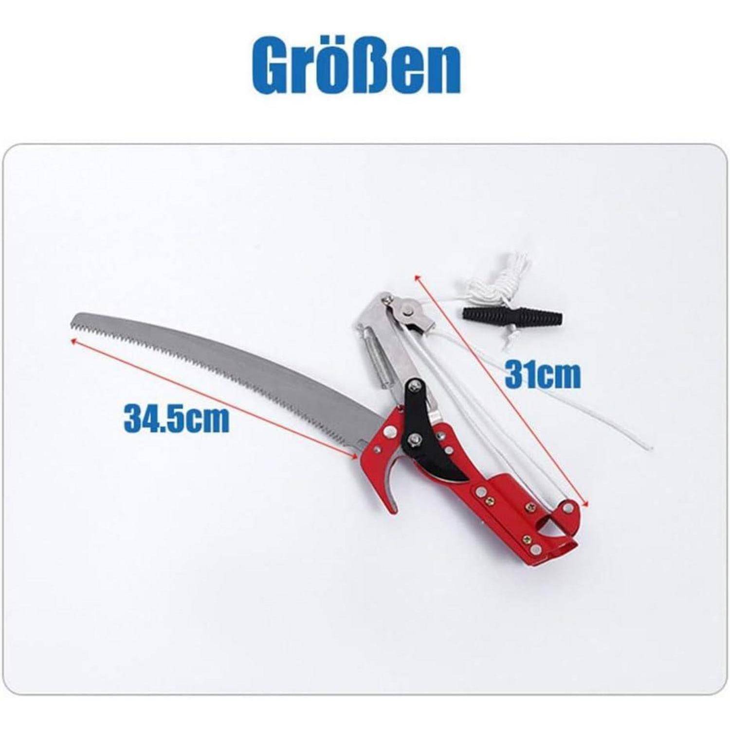Astschere ausziehbar mit 34 cm Sägeblatt für hohe Äste