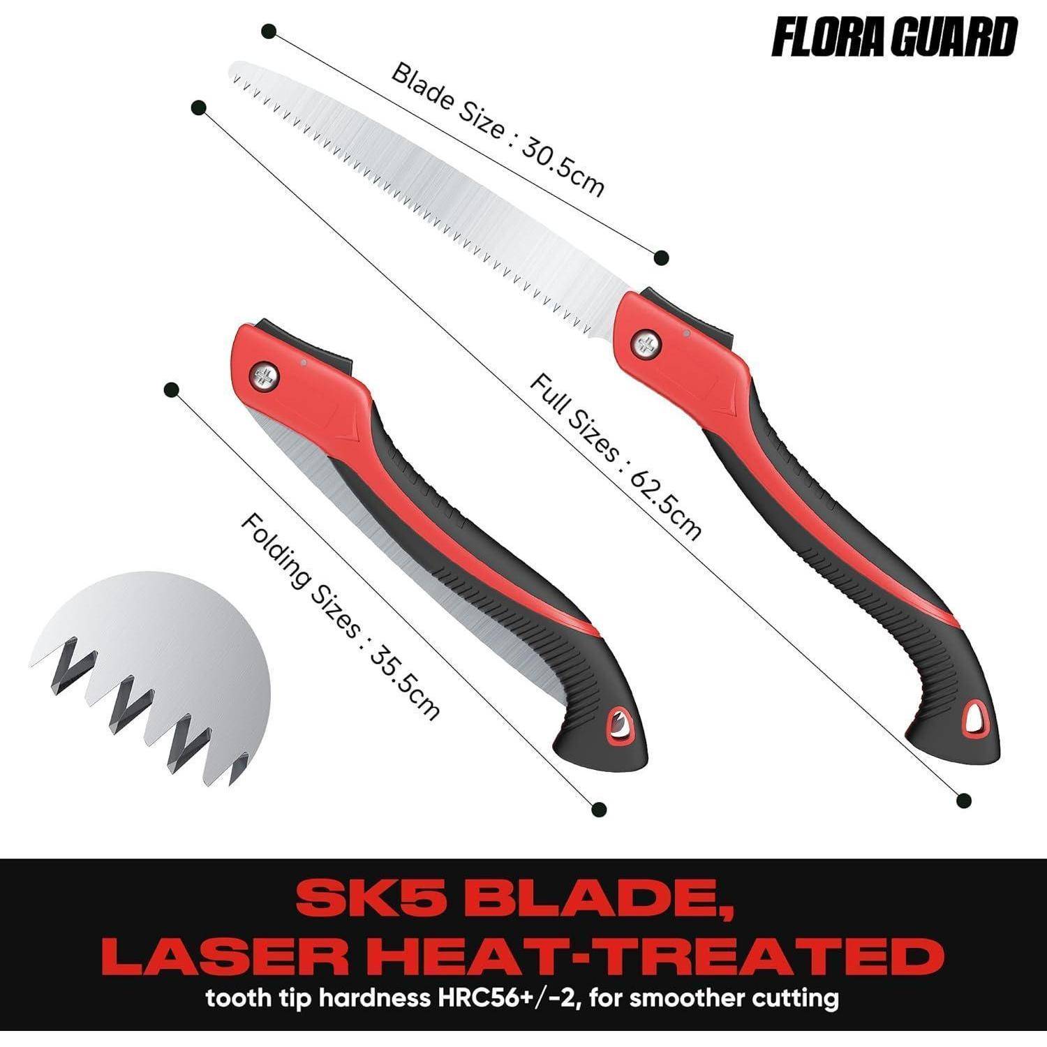 Klappsäge Astsäge Handsäge SK5 Stahl 3D Rasierzahnung Holz 30cm