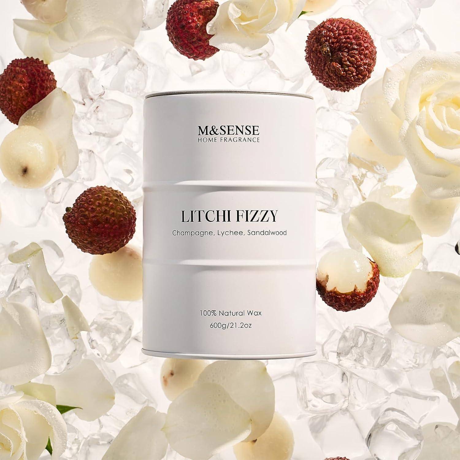 Duftkerze Sojakerze Aromatherapie Heimdeko 600g Litschi Fizzy