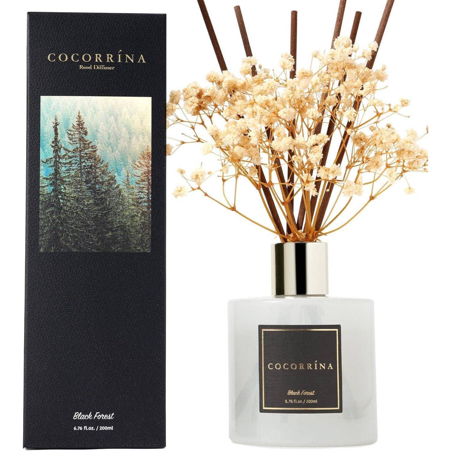 Raumduft Reed Diffuser 8 Duftstäbchen Badezimmer Schwarzwald 200ml