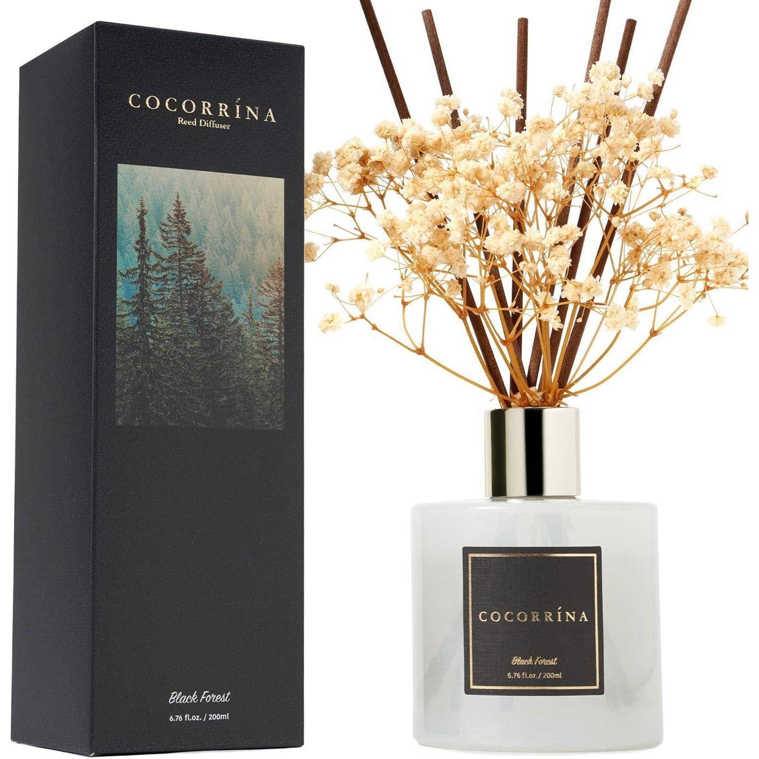 Raumduft Reed Diffuser 8 Duftstäbchen Badezimmer Schwarzwald 200ml