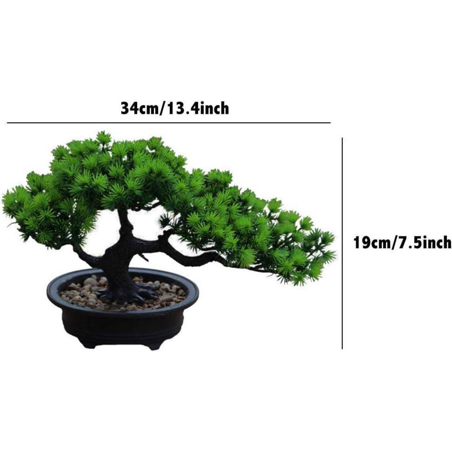 Künstlicher Bonsai-Baum Japanische Kiefern-Pflanze 19 cm 34 cm