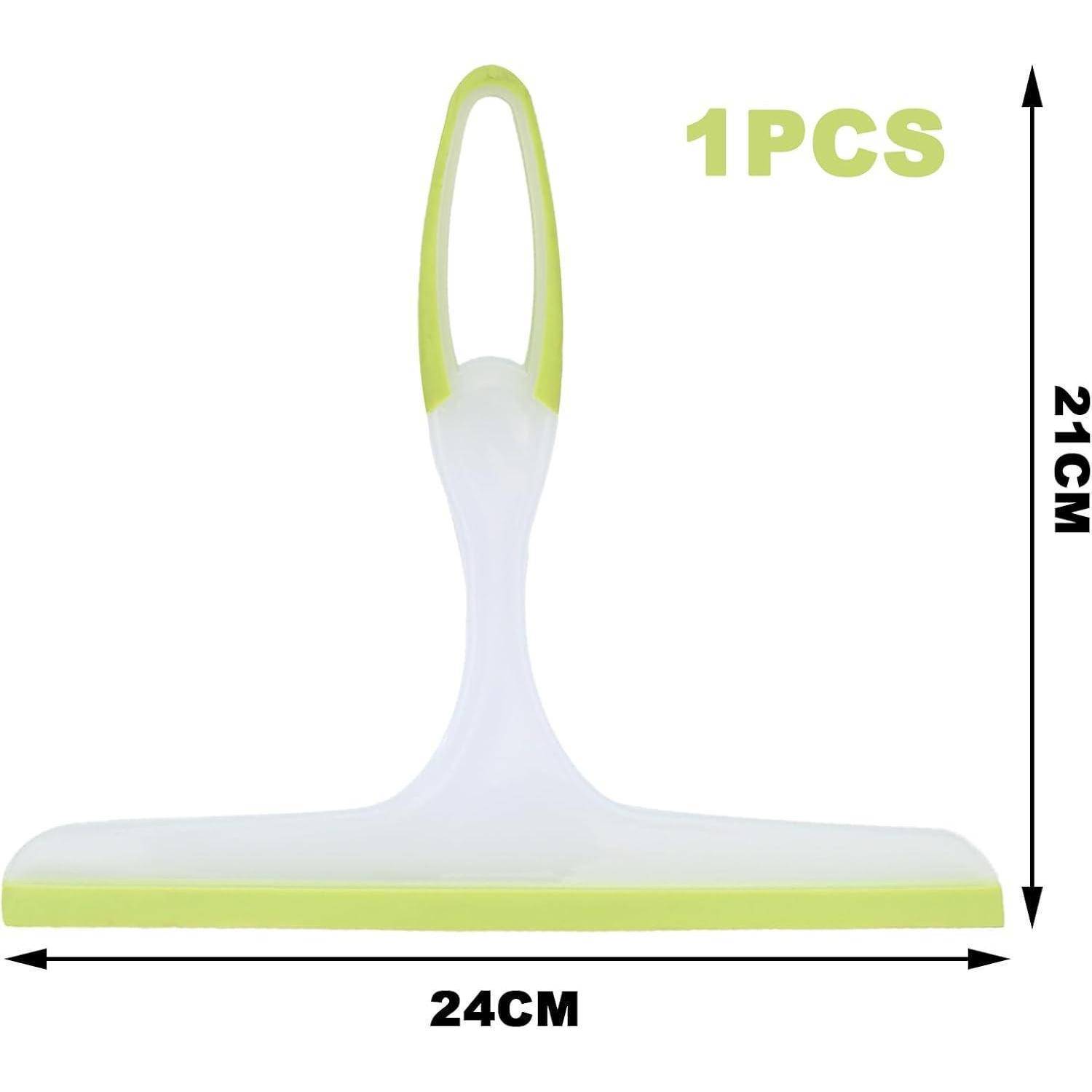 1 Stück Rakel mit einer Klingenlänge von 24 cm und einer Höhe von 21 cm, ausgestattet mit einem Griff mit hellgrünem Akzent.