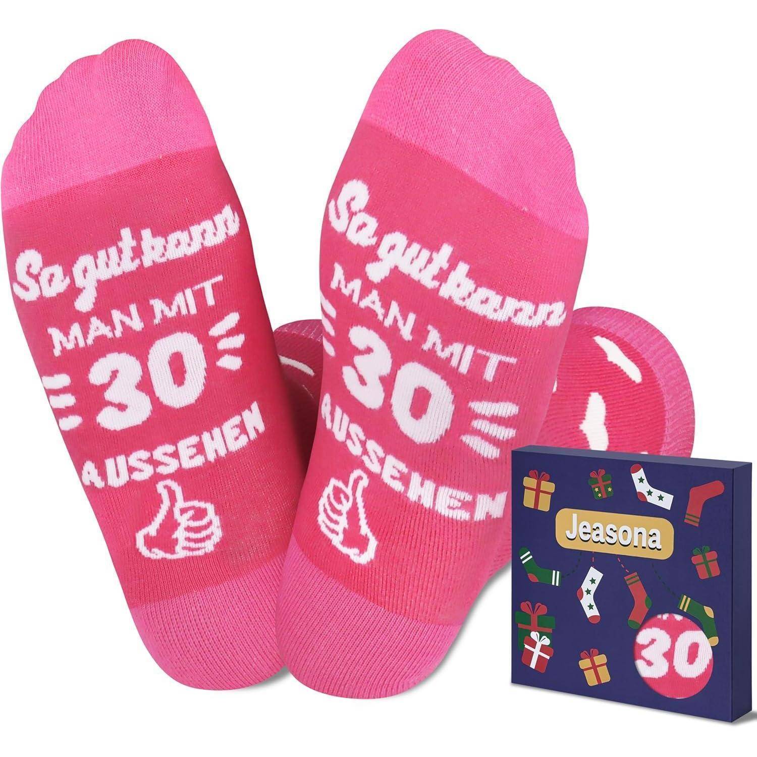 Rosa Socken mit dem deutschen Text 