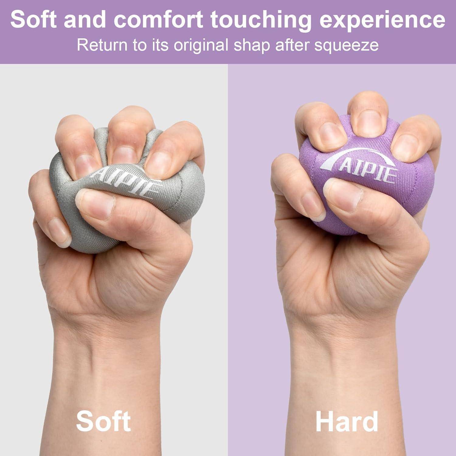 Handtrainer Griffstärke Griffbälle 3er Silber hellviolett tiefviolett