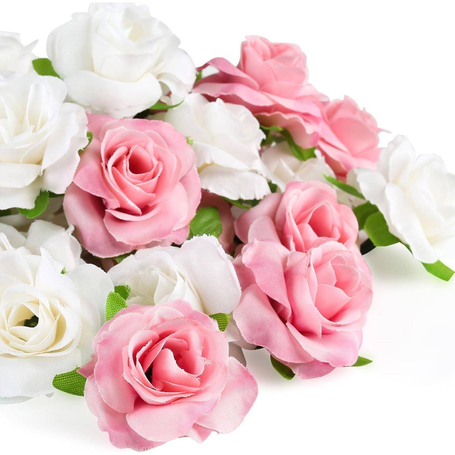 Künstliche Blumenköpfe 50 Stück 4cm Rosen Set 1 4cm 1.57''