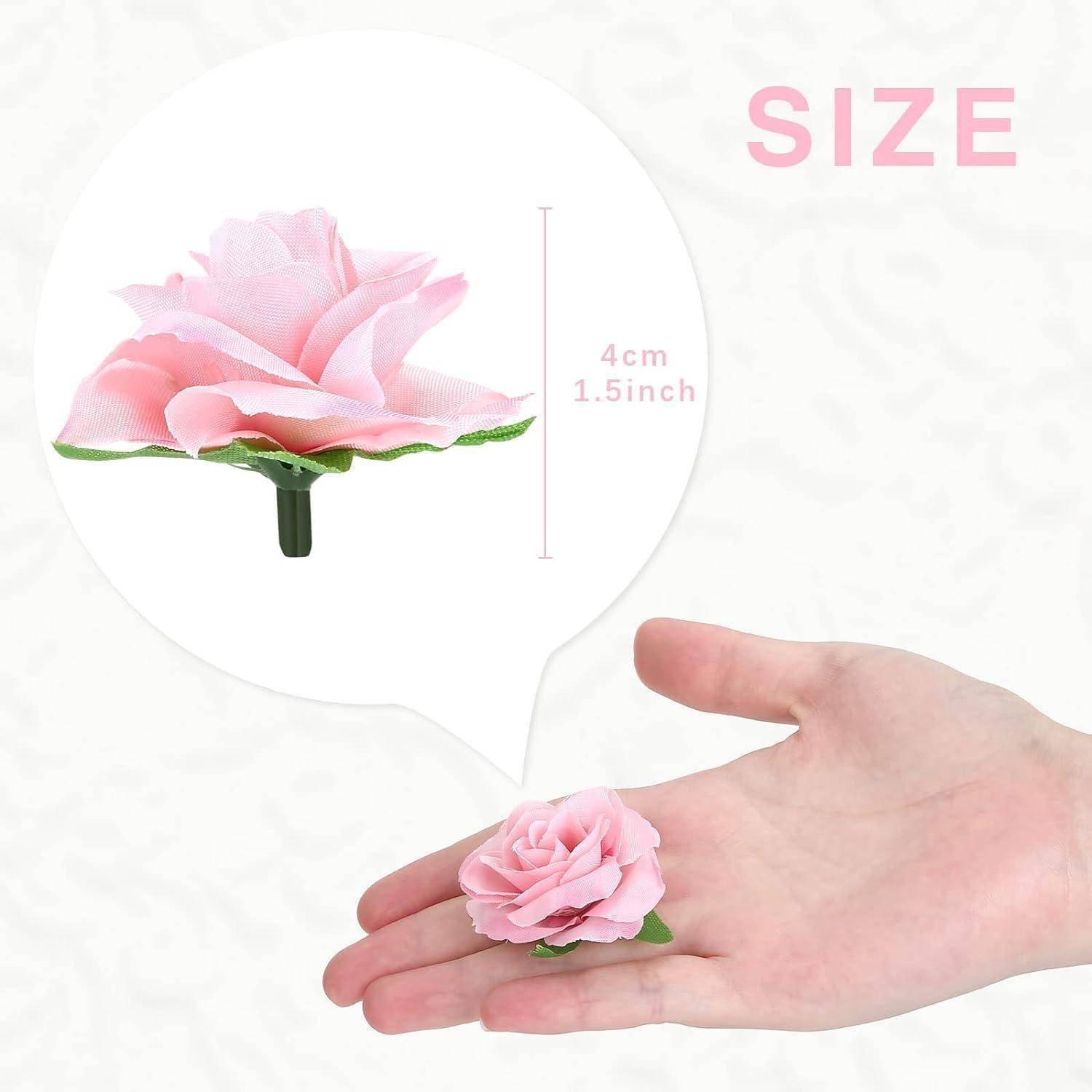Künstliche Blumenköpfe 50 Stück 4cm Rosen Set 1 4cm 1.57''