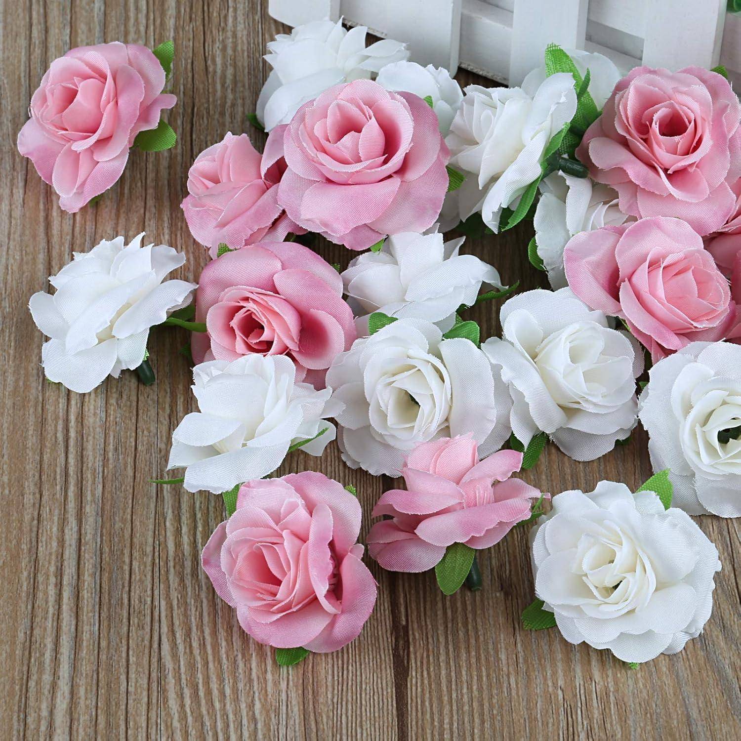 Künstliche Blumenköpfe 50 Stück 4cm Rosen Set 1 4cm 1.57''