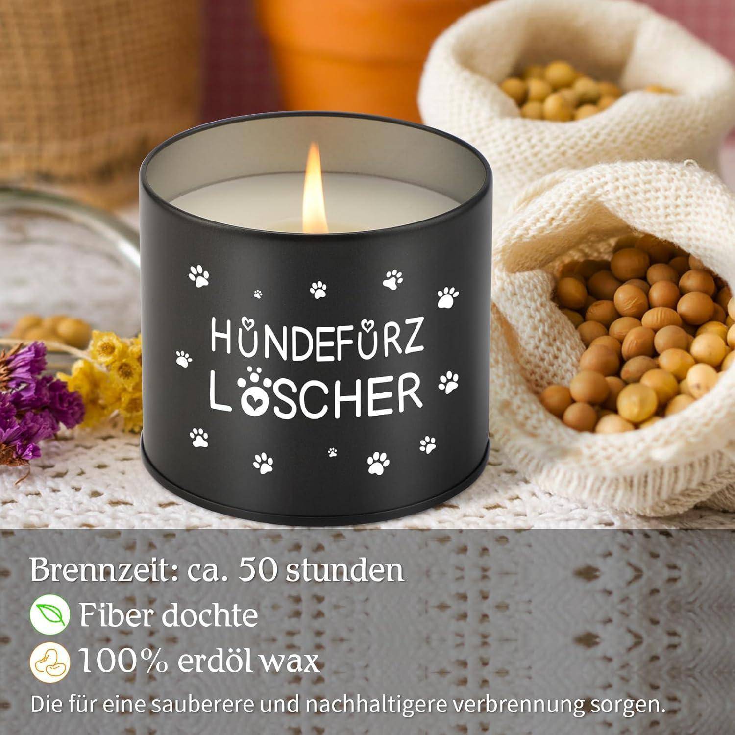 Duftkerze Hundebesitzer Hundefurz Löscher Männergeschenk schwarz