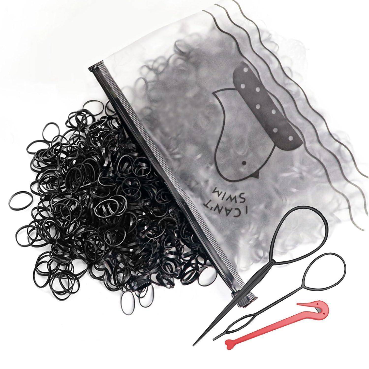 1000 Stück Elastische Haargummis Klein Haarstyling Zubehör