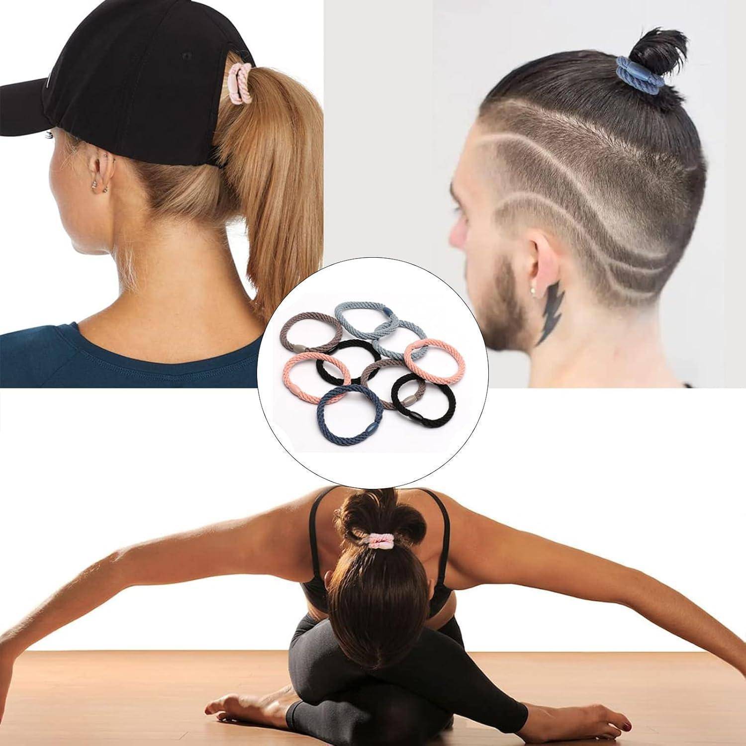 Elastische Haarbänder für vielseitige Frisuren: Pferdeschwanz, Dutt, sportlicher Look.