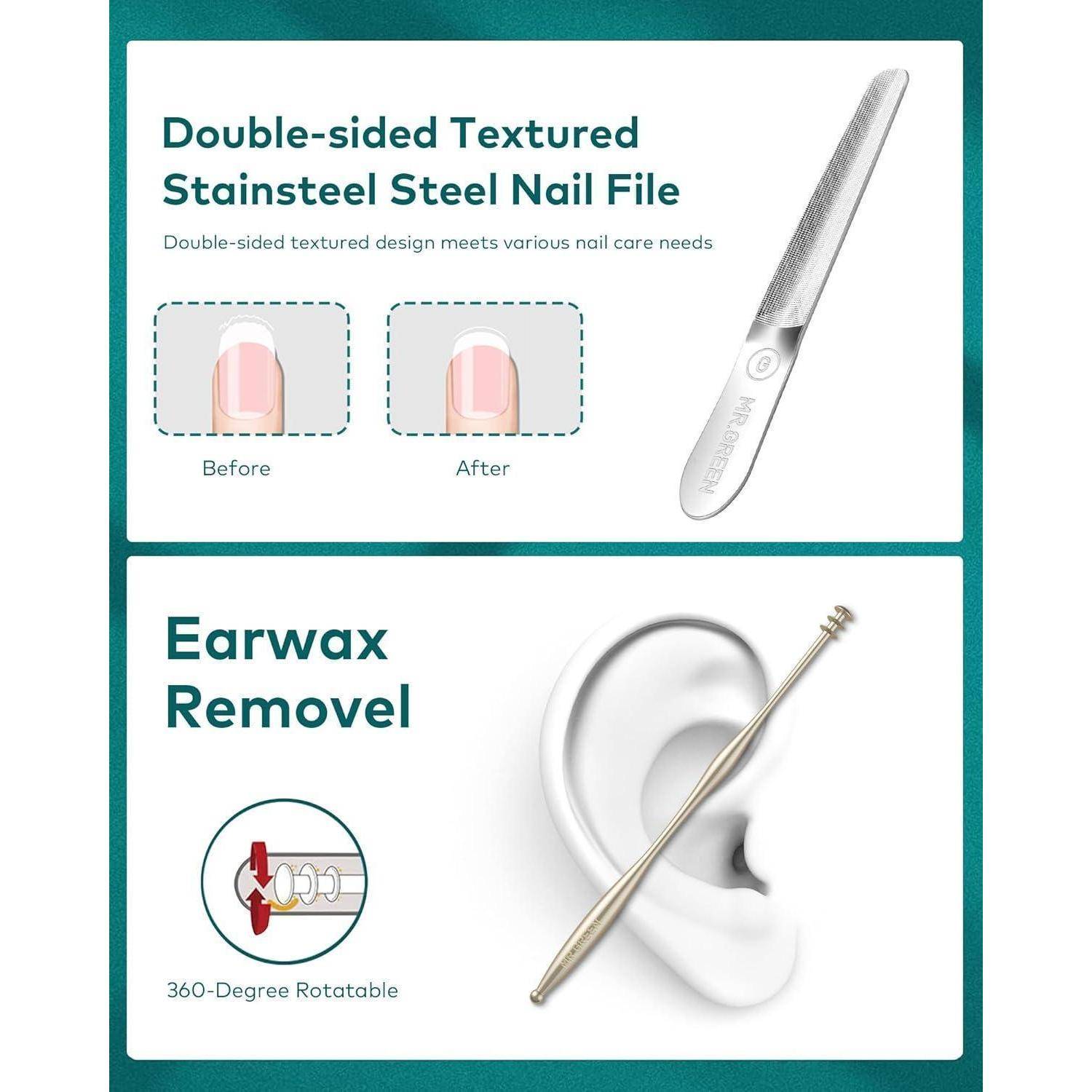 Nagelknipser Set 5PCS Professionelles Maniküre Pflegeset Frauen Männer