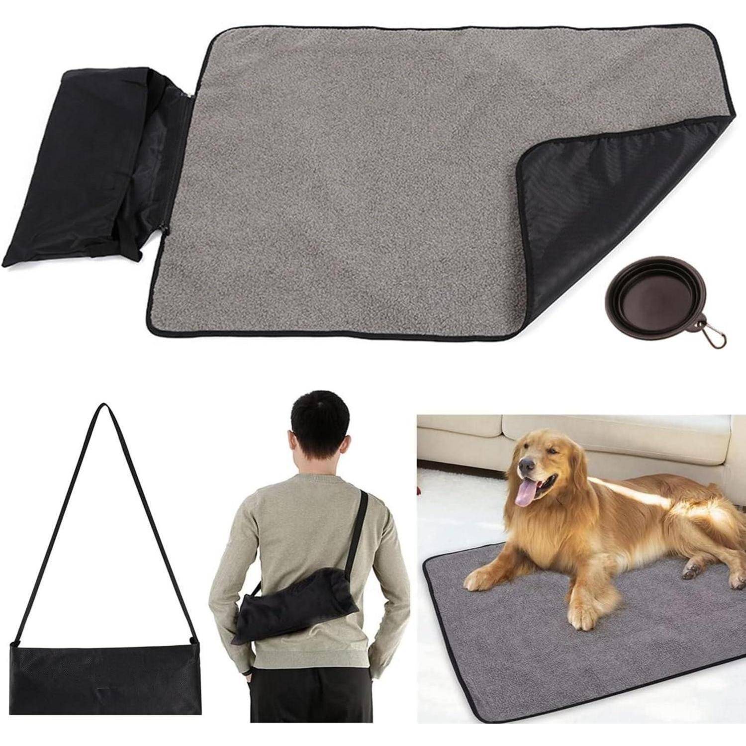 Faltbare wasserdichte Haustier Decke Katze Hundematte 100x70cm Outdoor