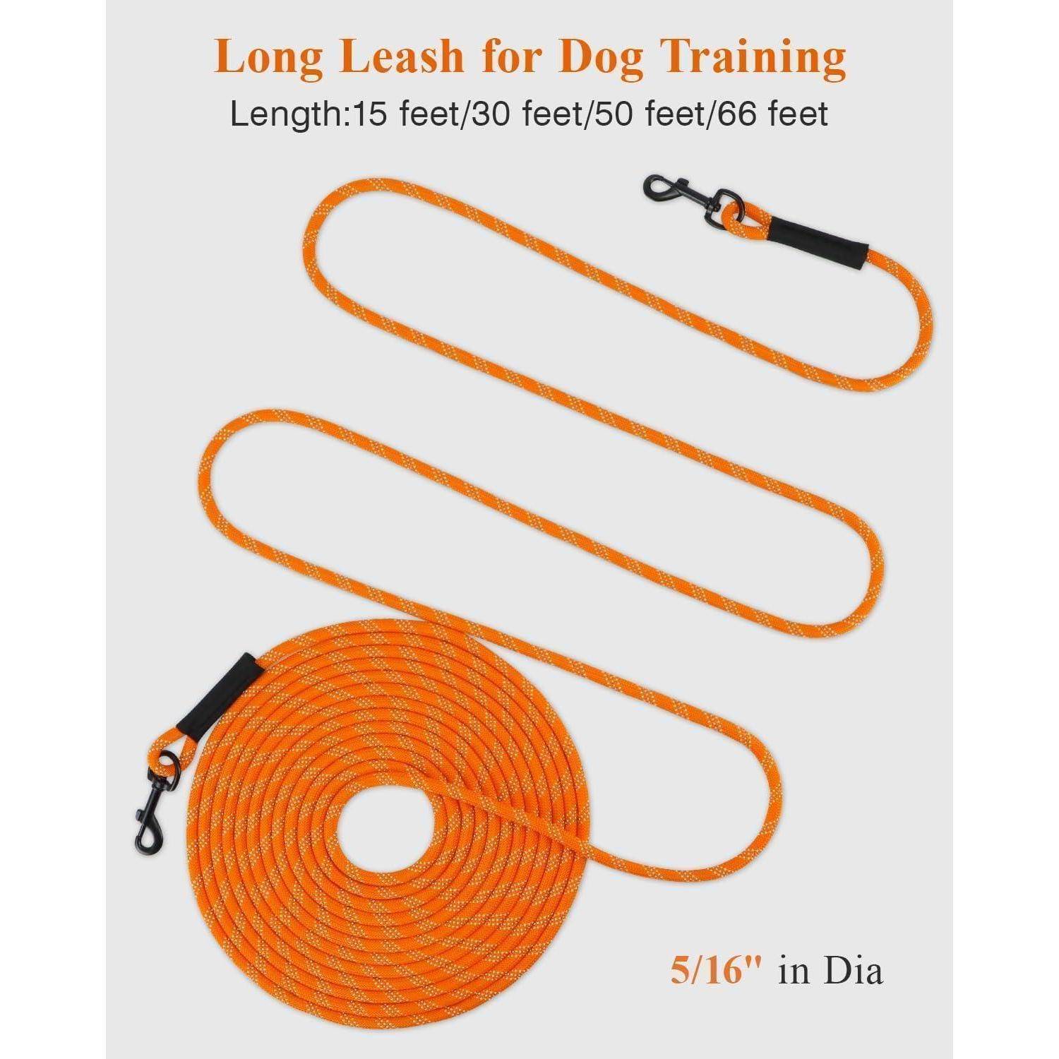 Schleppleine 15m Hunde 15m- kein Griff (1er Pack) Orange