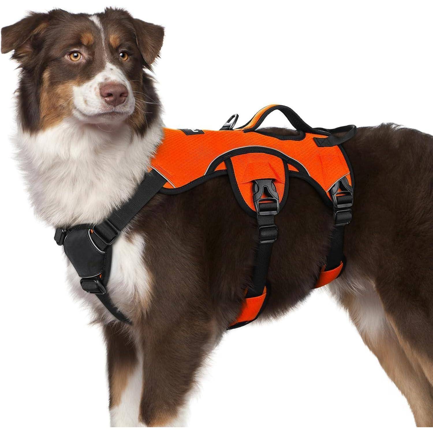 Hundegeschirr Brustgeschirr Anti Zug Gepolstert M (1er Pack) Orange