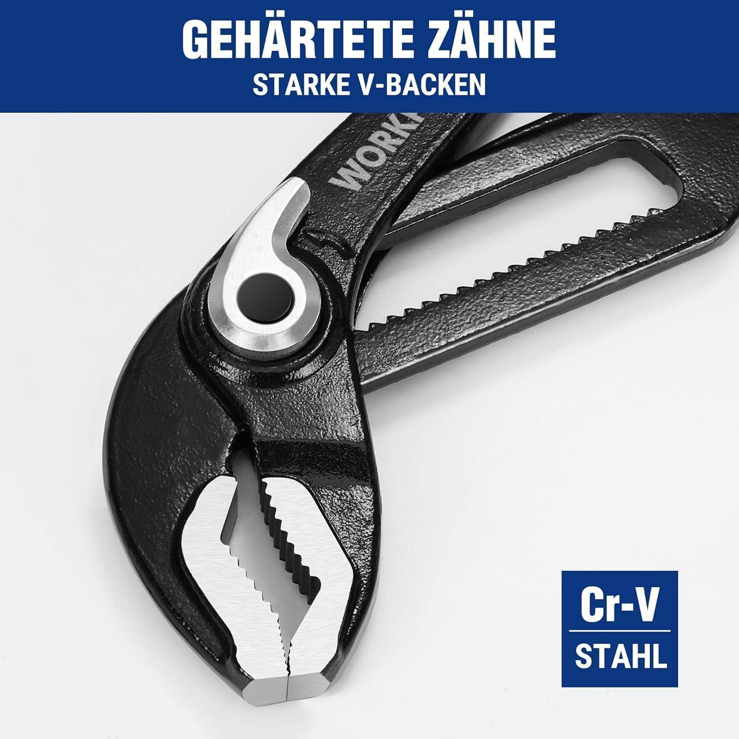 Wasserpumpenzange Set, verstellbar, Rillen-Gleitgelenk, 200 mm & 250