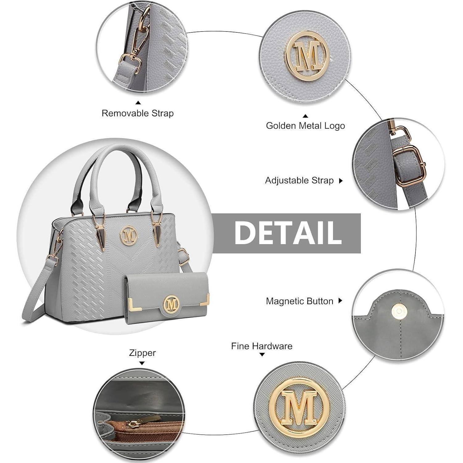 Handtasche Damen Mittelgroß, Vielseitige Henkeltasche & Portemonnaie