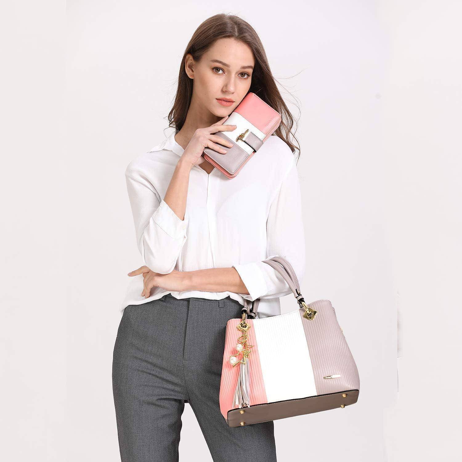 Damen Geldbörse RFID NFC Schutz Portmonee Mehrfachfach Vegan Leder