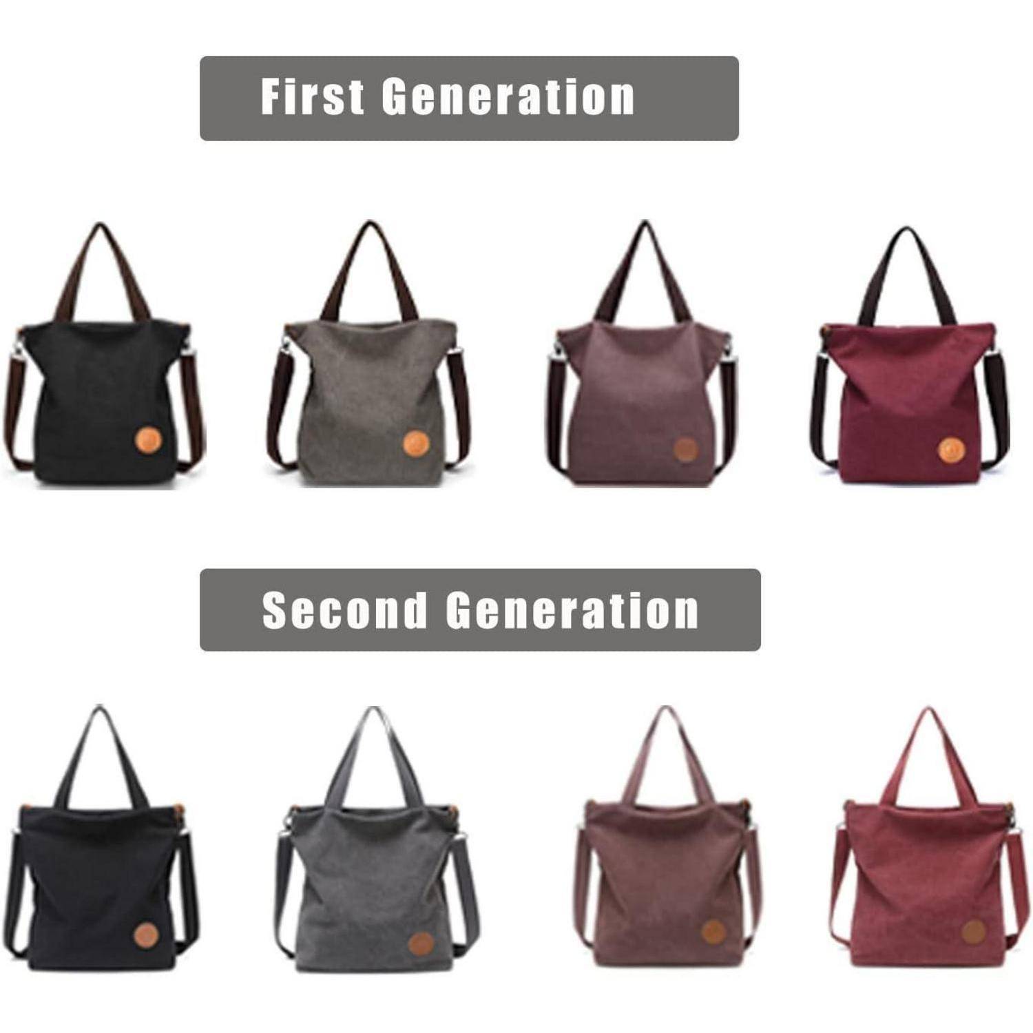 Damen Canvas Handtasche Schultertasche Multifunktionale Umhängetasche
