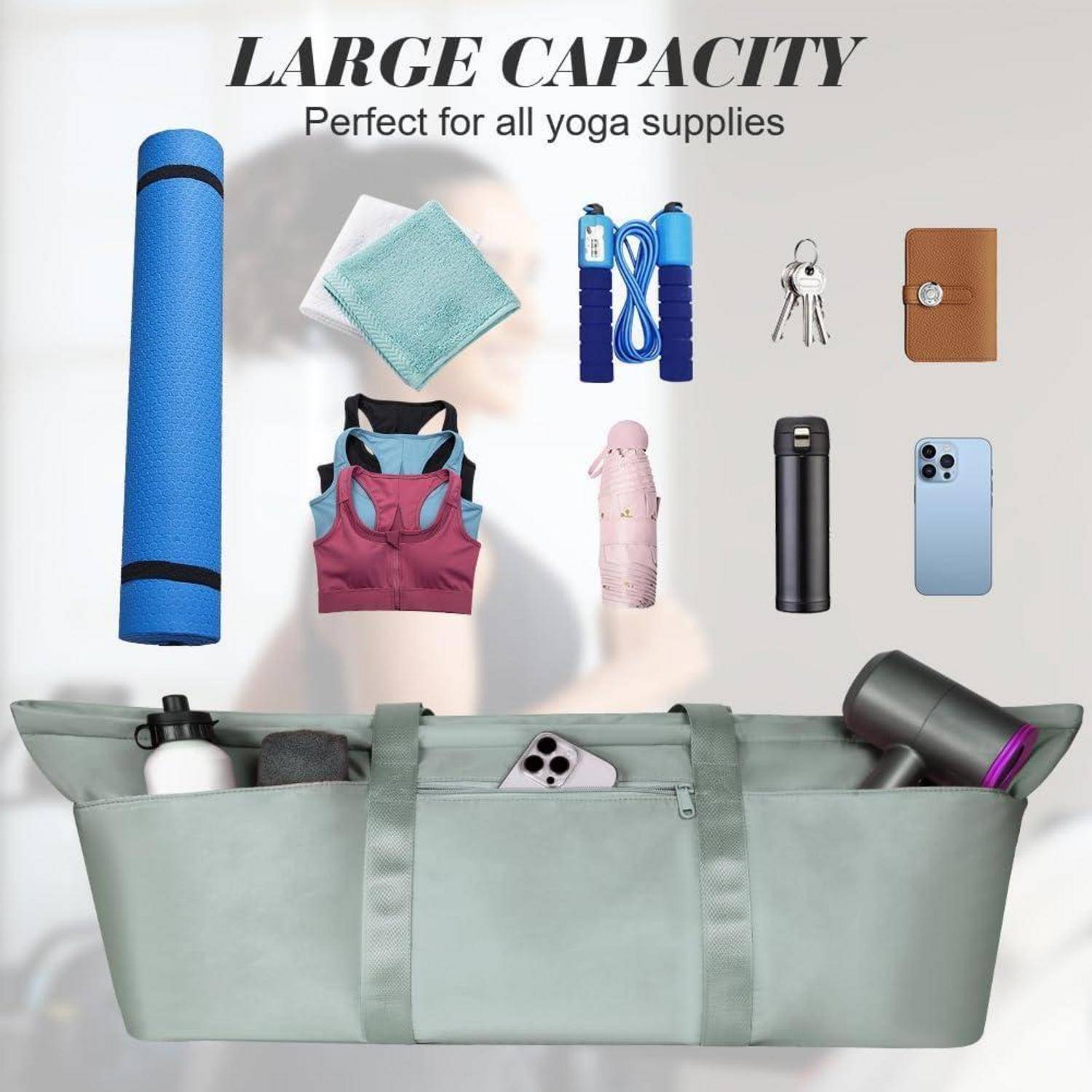 Sporttasche Damen Yoga Tasche Groß mit Nassfach und Schuhtasche